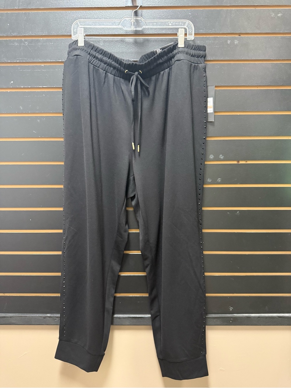 NWT Jones New York Signature Black Studded Jogger Pants Plus Size 2X